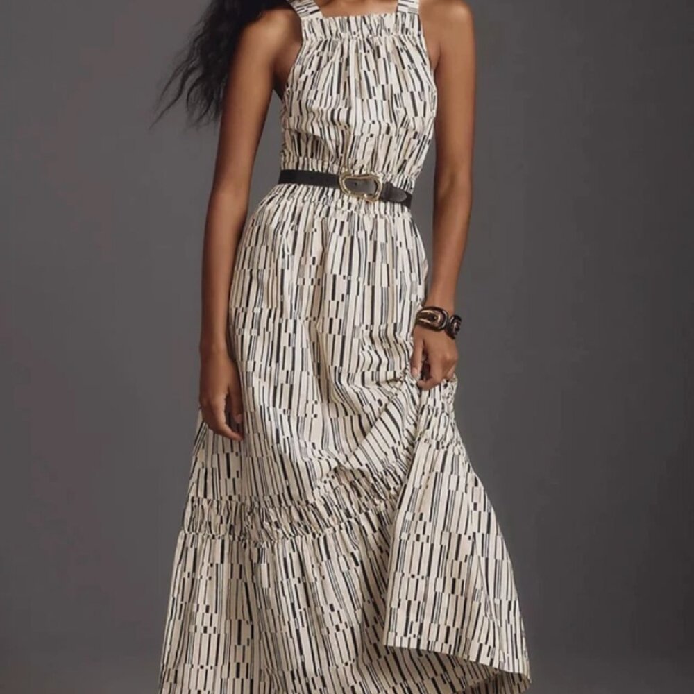 Anthropologie Somerset maxi dress poplin halter edition, size small